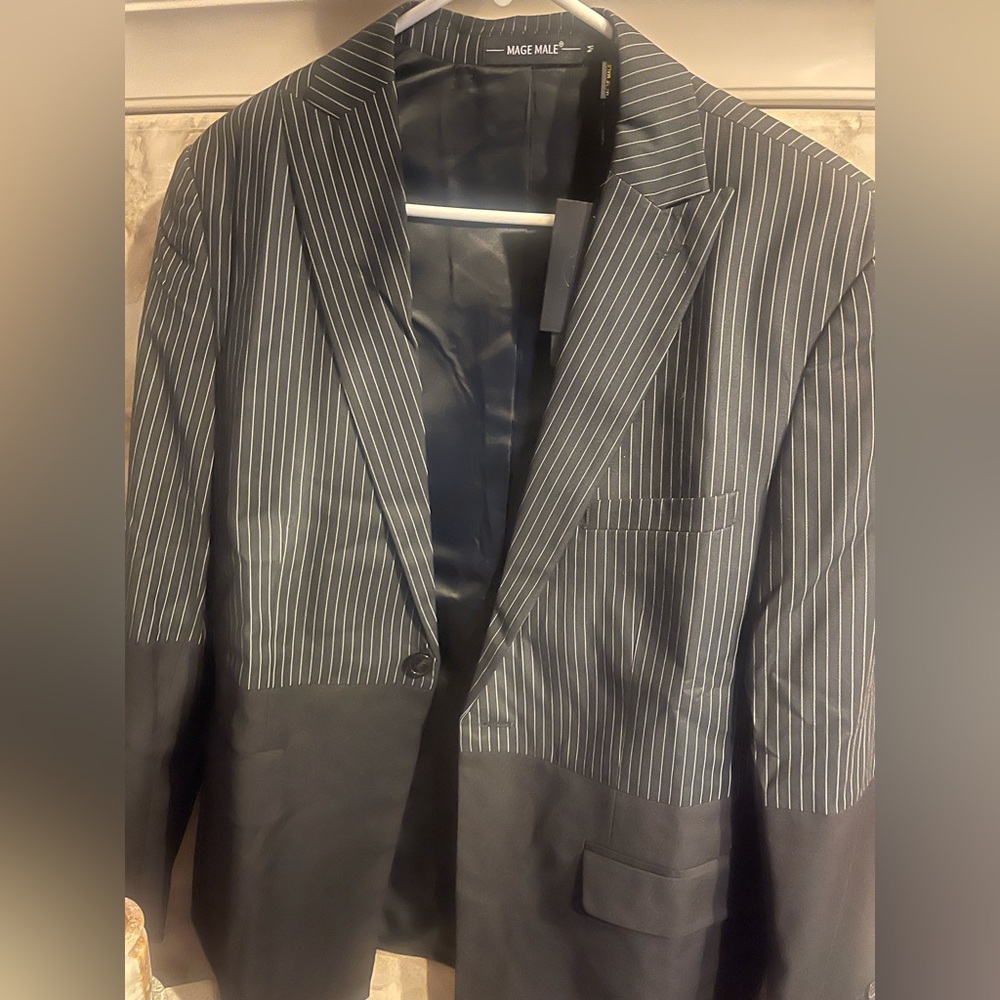 Black Striped Blazer NWT
